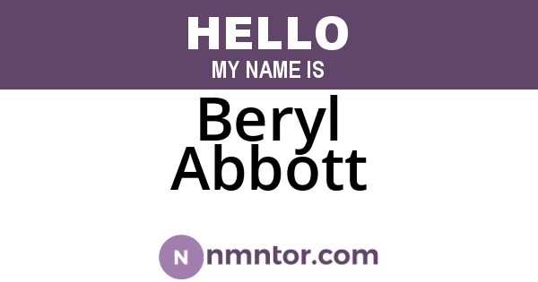 Beryl Abbott