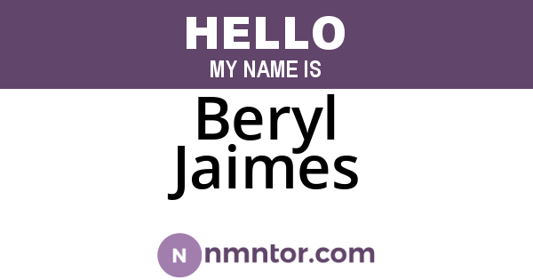 Beryl Jaimes