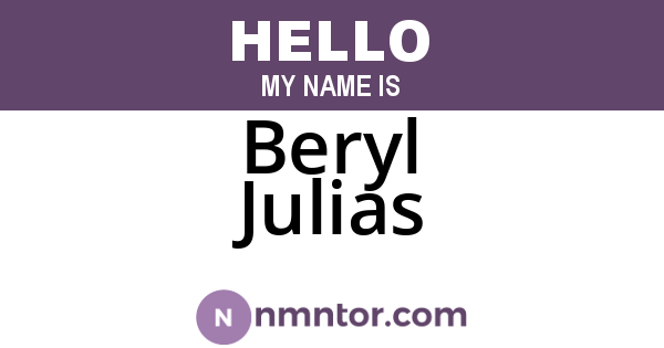 Beryl Julias