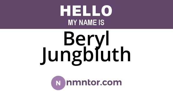 Beryl Jungbluth