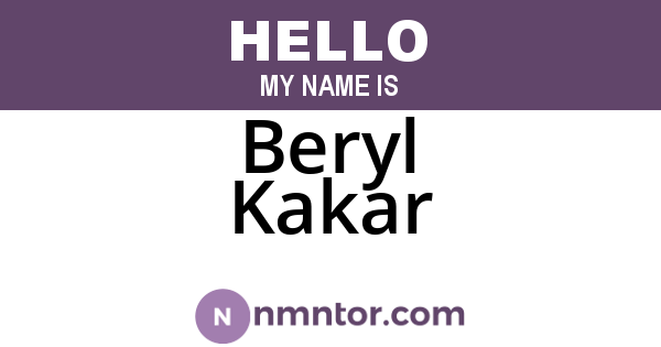 Beryl Kakar