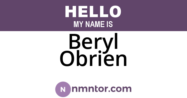 Beryl Obrien