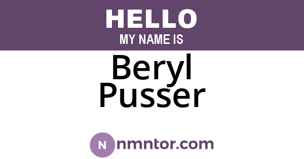 Beryl Pusser
