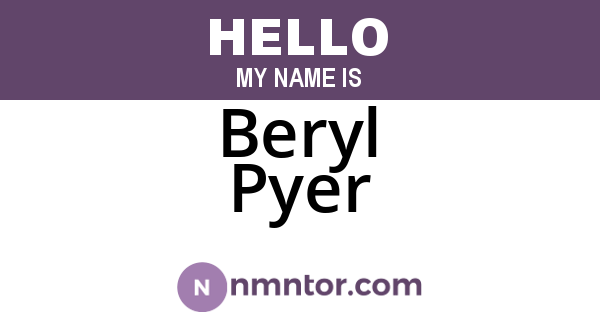 Beryl Pyer