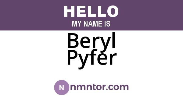 Beryl Pyfer