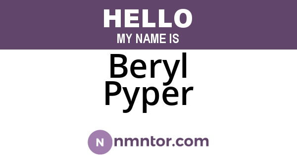 Beryl Pyper