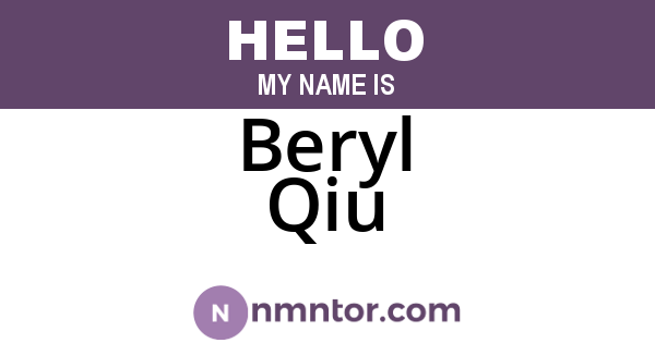 Beryl Qiu