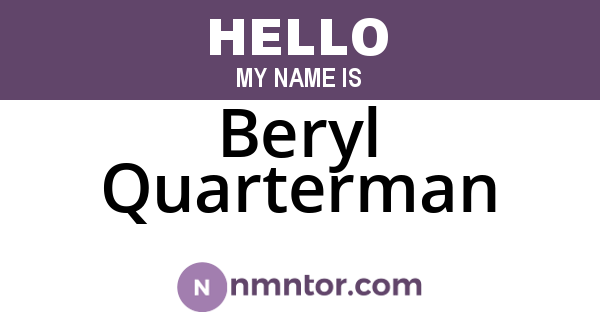 Beryl Quarterman