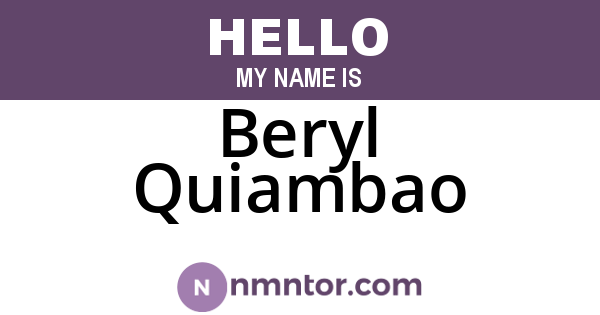 Beryl Quiambao