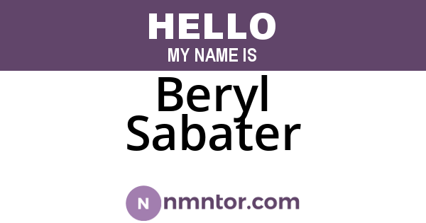 Beryl Sabater