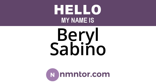Beryl Sabino