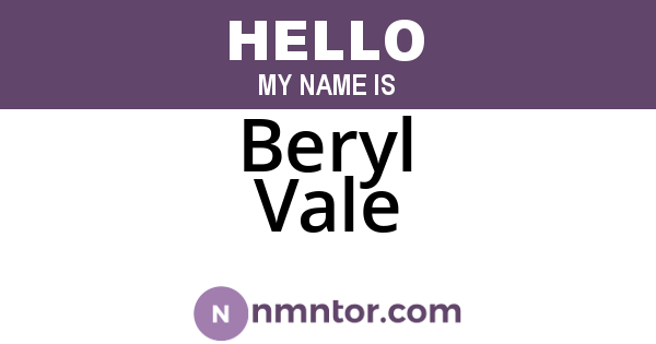 Beryl Vale