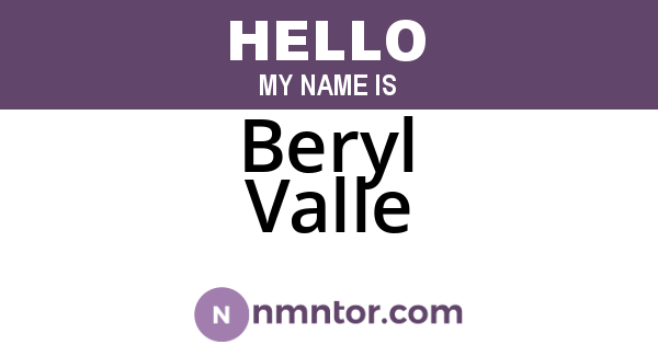 Beryl Valle