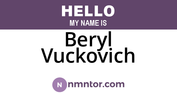 Beryl Vuckovich