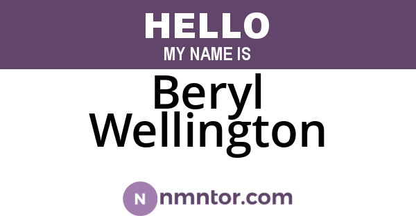 Beryl Wellington