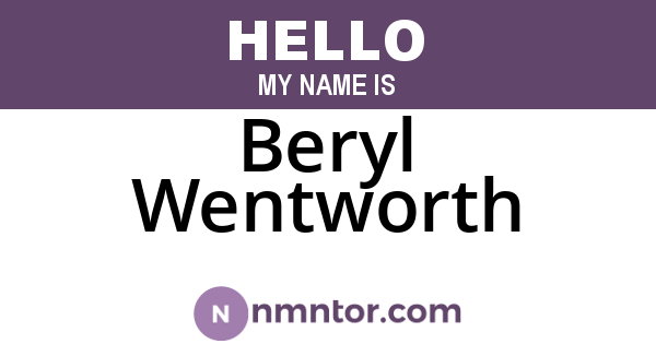 Beryl Wentworth