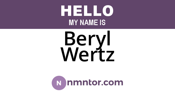 Beryl Wertz