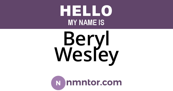 Beryl Wesley