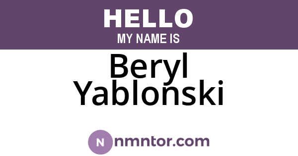 Beryl Yablonski