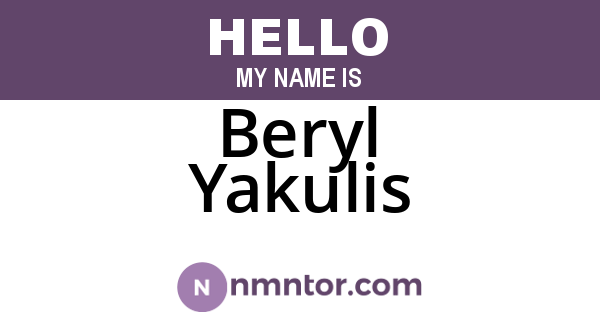 Beryl Yakulis