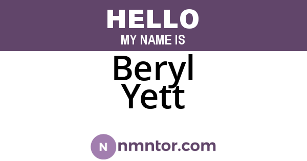 Beryl Yett