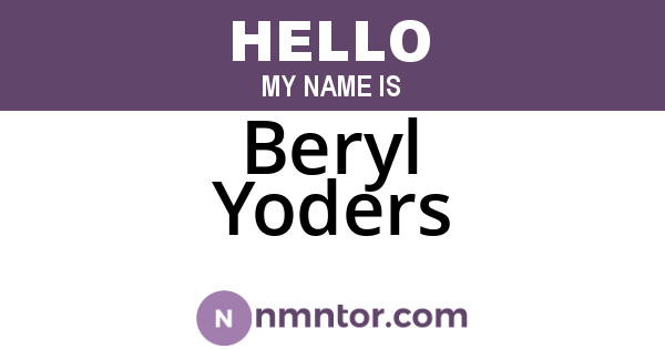 Beryl Yoders