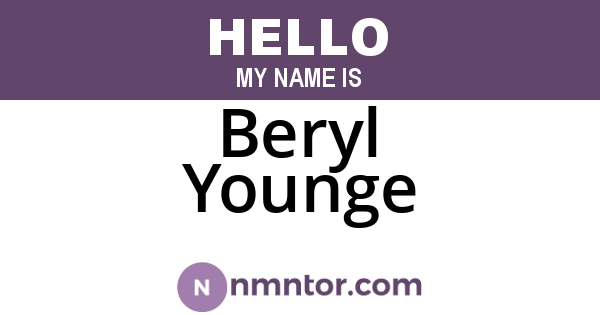Beryl Younge