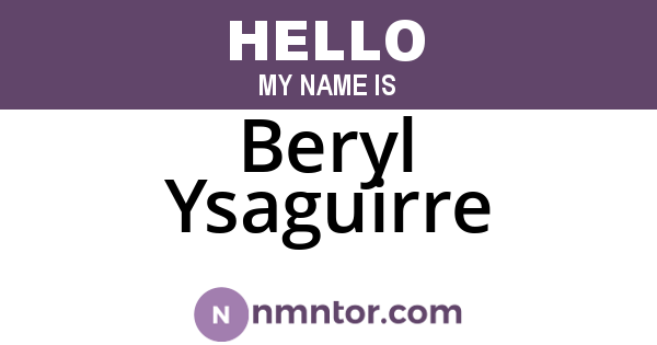 Beryl Ysaguirre