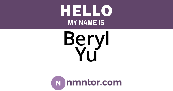 Beryl Yu
