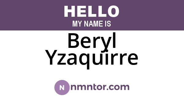 Beryl Yzaquirre