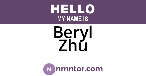 Beryl Zhu