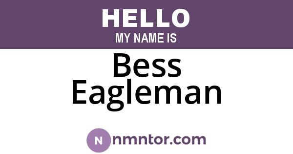 Bess Eagleman