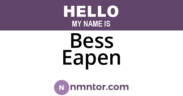 Bess Eapen