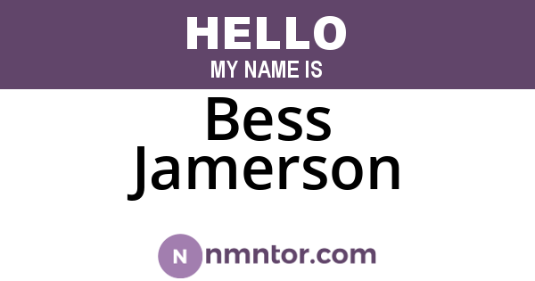 Bess Jamerson
