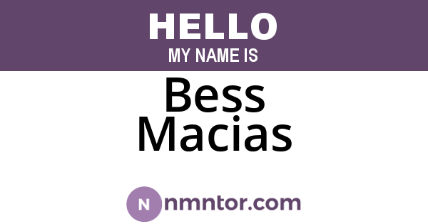 Bess Macias