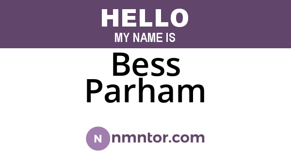 Bess Parham