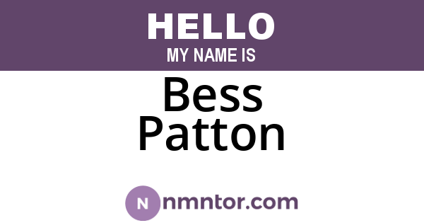 Bess Patton
