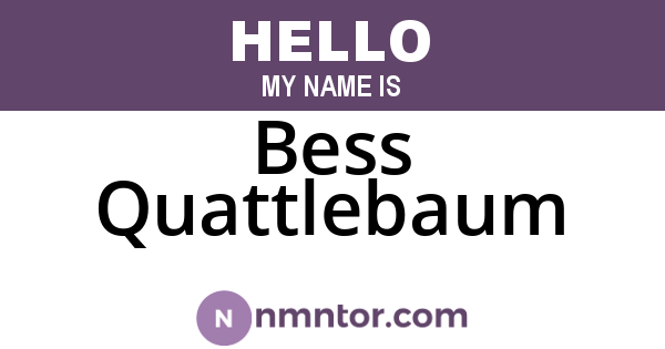 Bess Quattlebaum