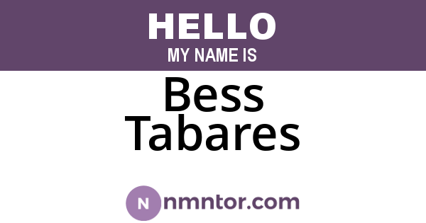 Bess Tabares