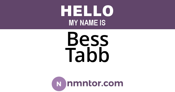 Bess Tabb