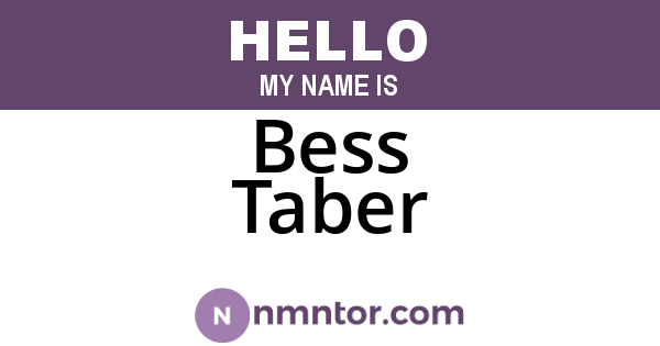 Bess Taber