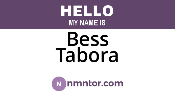 Bess Tabora