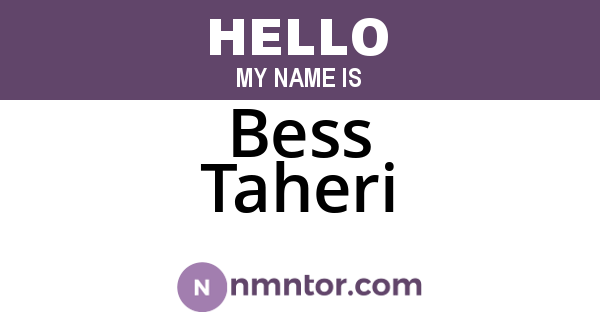 Bess Taheri