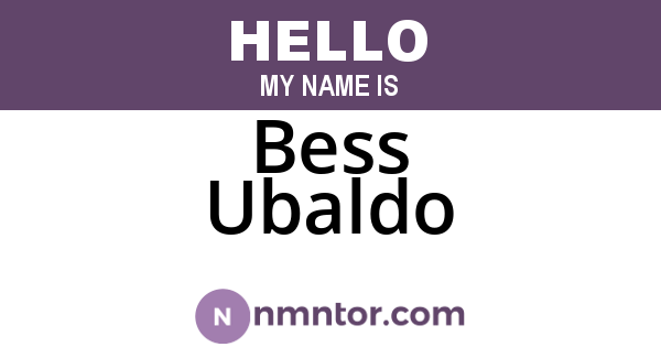 Bess Ubaldo