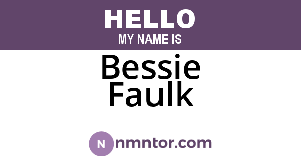 Bessie Faulk