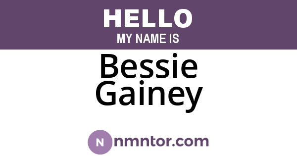 Bessie Gainey