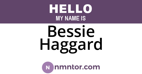 Bessie Haggard