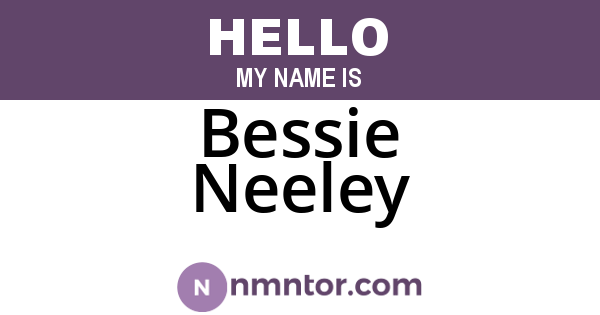 Bessie Neeley