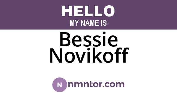Bessie Novikoff
