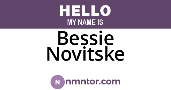 Bessie Novitske